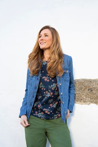Denim Shacket, Riverside Top, Pastel Flowers, Breaker Trousers